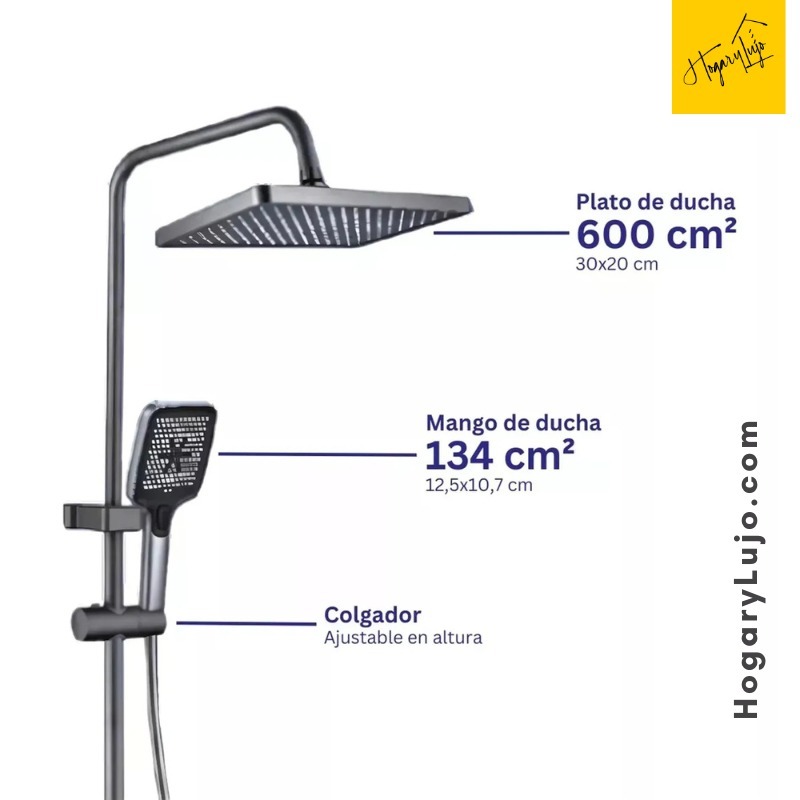 Columna de Ducha Inteligente con Teclado Digital y 6 Funciones de Lujo - Imagen 4